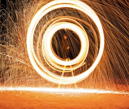 Sparks in a circle